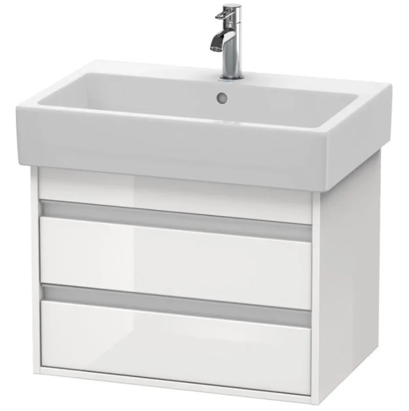 Duravit Ketho - izlietnes skapītis 48x65x44 cm, 2 atvilktnes, balts spīdīgs KT662402222