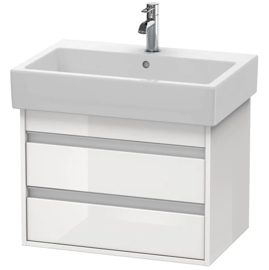 Duravit Ketho - izlietnes skapītis 48x65x44 cm, 2 atvilktnes, balts spīdīgs KT662402222