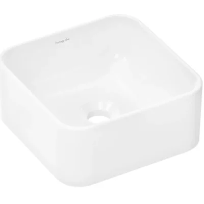 Hansgrohe Xuniva Q - uz virsmas uzstādāma roku mazgāšanas izlietne, 30x30 cm, bez pārplūdes, balta 60167450