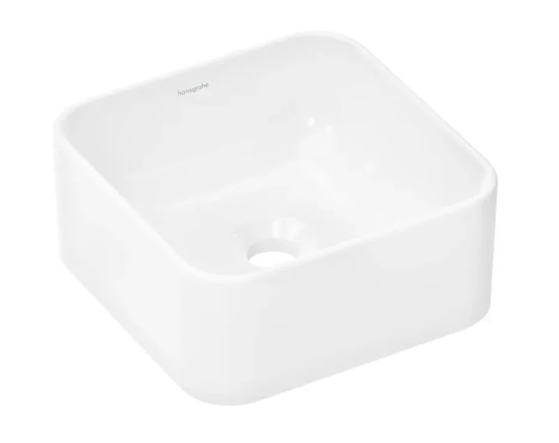 Hansgrohe Xuniva Q - uz virsmas uzstādāma roku mazgāšanas izlietne, 30x30 cm, bez pārplūdes, balta 60167450