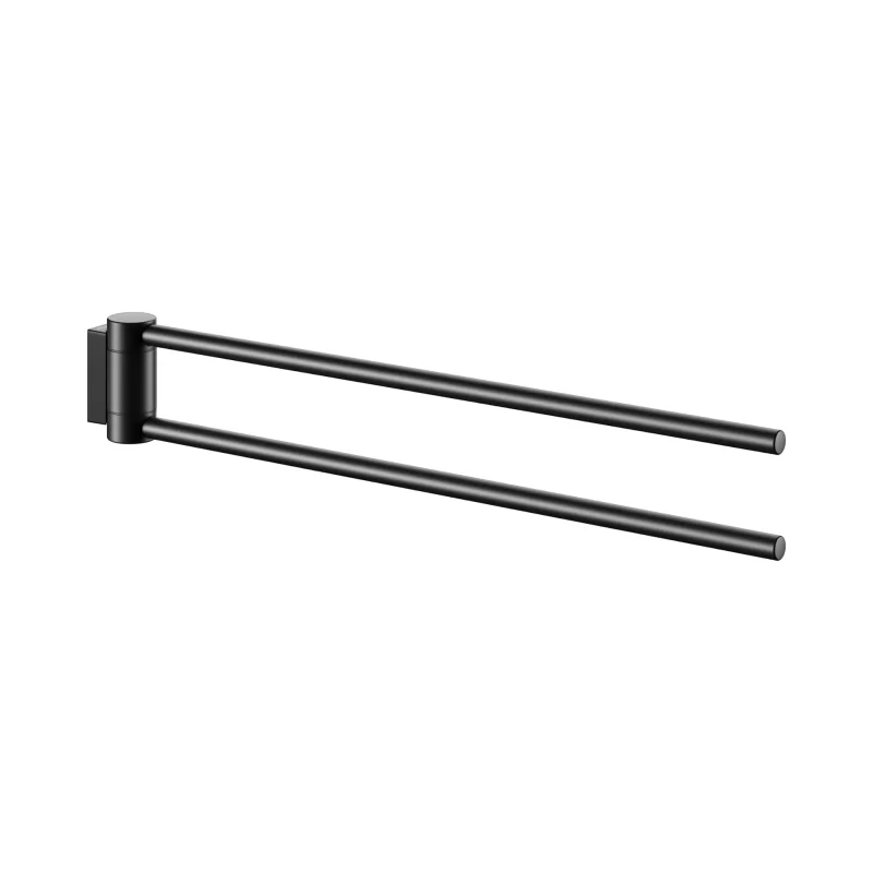 Keuco Plan - dubultais dvieļu turētājs, garums 44 cm, matēti melns 14918370000