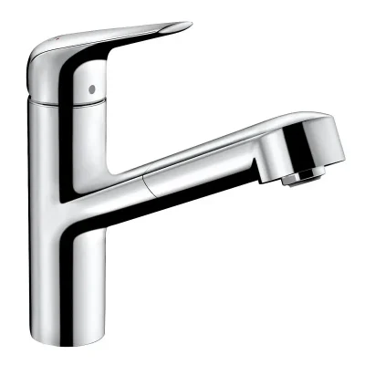 Hansgrohe Focus M42 - virtuves izlietnes maisītājs M427-H150 ar izvelkamu dušu, hroms 71814000