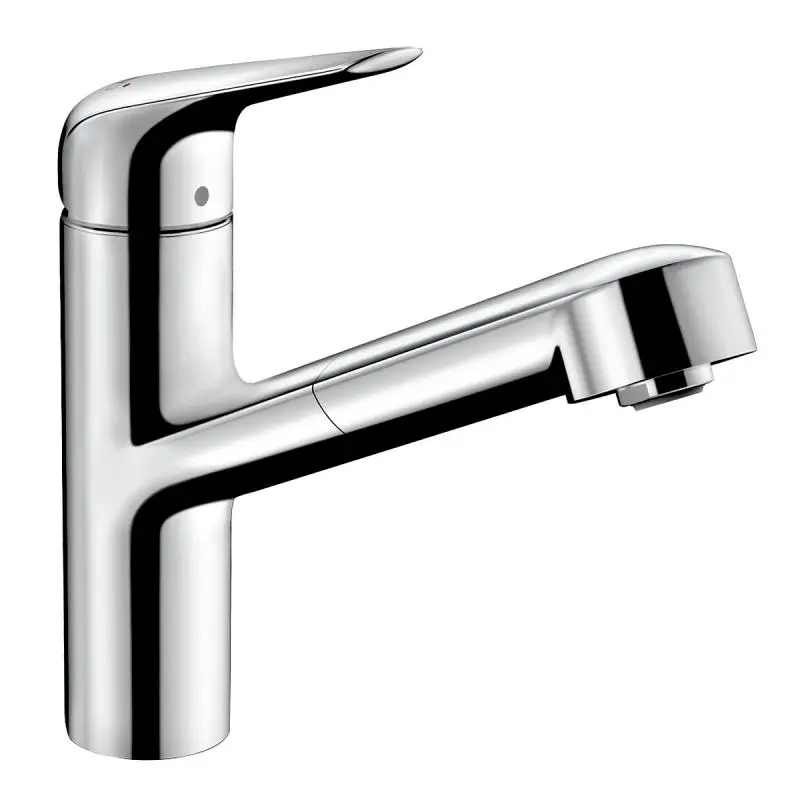 Hansgrohe Focus M42 - virtuves izlietnes maisītājs M427-H150 ar izvelkamu dušu, hroms 71814000