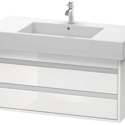Duravit Ketho - izlietnes skapītis 48x100x46 cm, ar 2 atvilktnēm, balts spīdīgs KT664102222