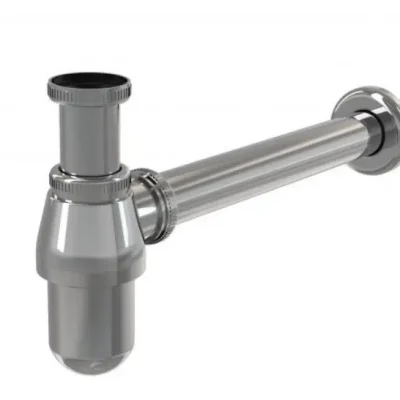 Alcadrain Siphons - izlietnes sifons, diametrs 32 mm ar pārplūdes uzgriezni, metāls A431