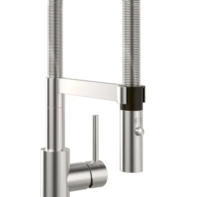 Villeroy & Boch Steel Expert 2.0 - virtuves izlietnes maisītājs ar elastīgu izteku un dušu, nerūsējošais tērauds 928000LC