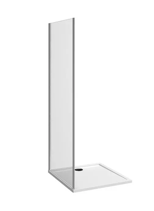 Jika Nion - fiksēta dušas siena, 80x195 cm, Jika Perla Glass, sudraba/caurspīdīgs stikls H2972N10026681