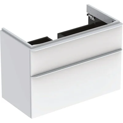 Geberit Smyle Square - izlietnes skapītis, 88x47x62 cm, 2 izvelkamās daļas, balts spīdīgs/balts matēts 500.354.00.1