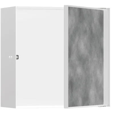 Hansgrohe XtraStoris Rock - sienas niša ar durtiņām, 30x30x14 cm, balta matēta 56091700