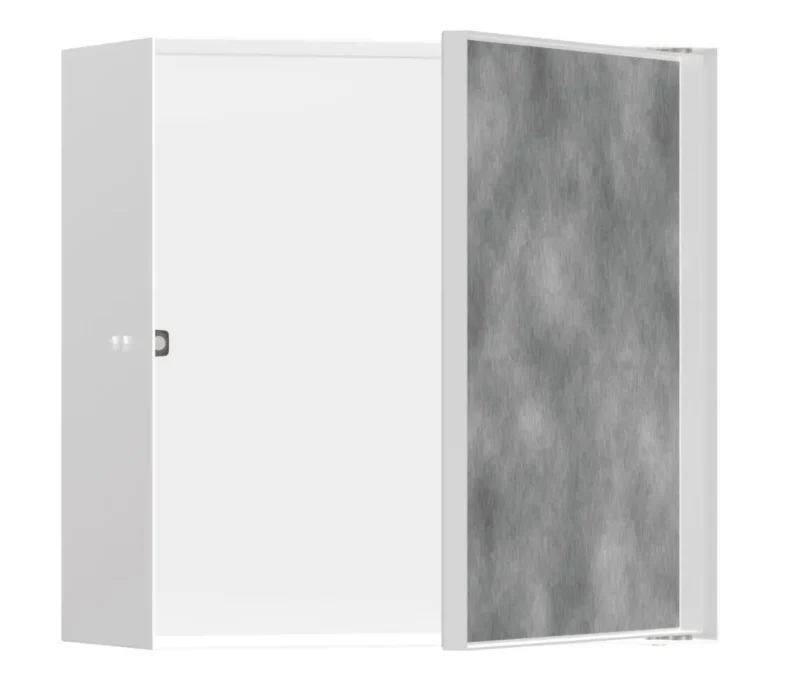 Hansgrohe XtraStoris Rock - sienas niša ar durtiņām, 30x30x14 cm, balta matēta 56091700