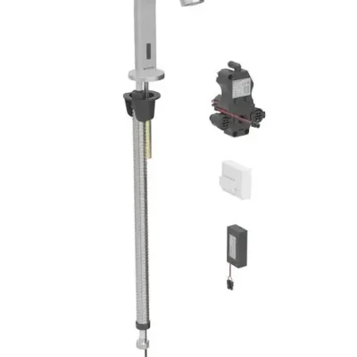 Geberit Piave - elektronisks izlietnes maisītājs, darbība ar baterijām, easy to clean, matēts nerūsējošais tērauds 116.184.SN.1