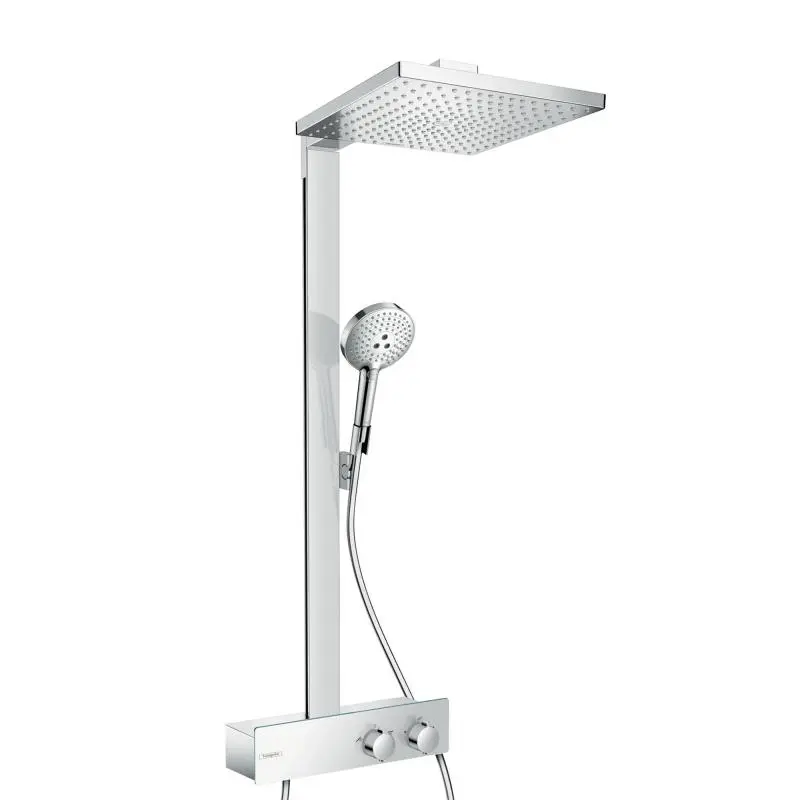 Hansgrohe Raindance E - dušas kolonna Showerpipe 300 ar termostata maisītāju 350, hromēta 27361000