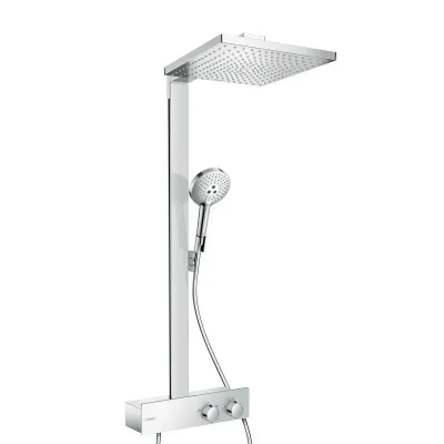 Hansgrohe Raindance E - dušas kolonna Showerpipe 300 ar termostata bateriju 350, EcoSmart 9 l/min, hromēts 27362000