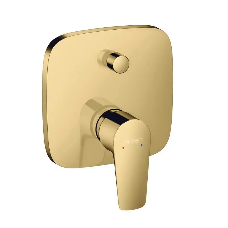 Hansgrohe Talis E - vannas maisītājs - zemapmetuma, ar integrētu drošības kombināciju, pulēts zelts 71474990