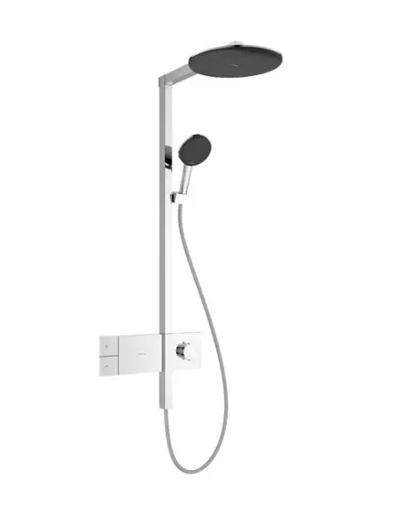 Hansgrohe Raindance Alive S - dušas komplekts ar termostatu, diametrs 30 cm, 3 strūklas veidi, EcoSmart, hroms 24583000
