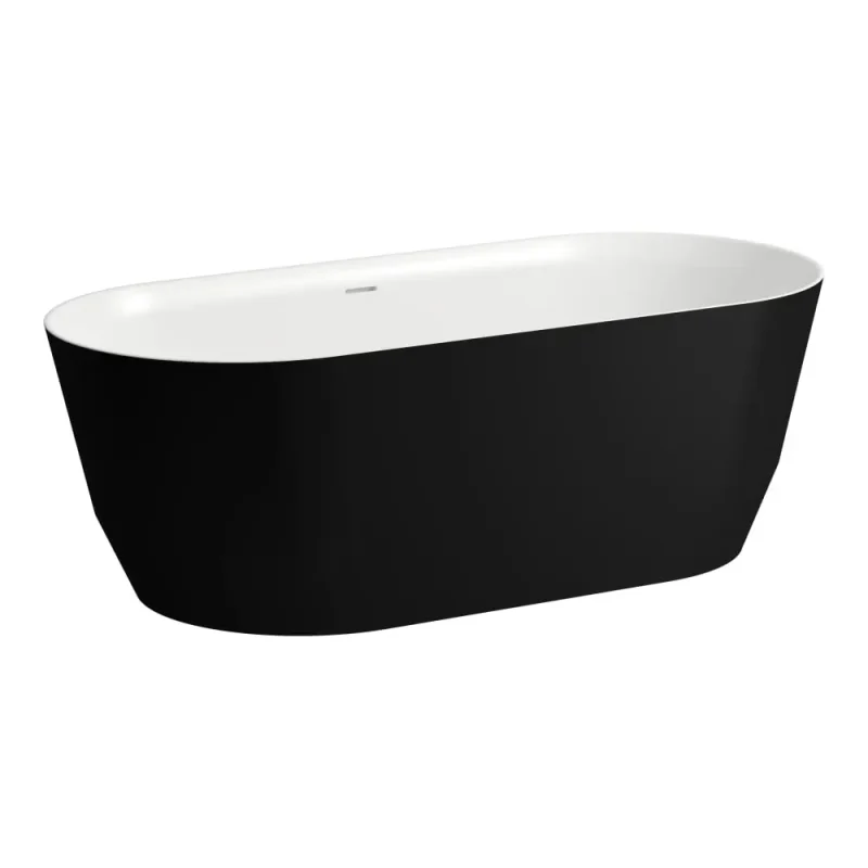 Laufen Pro - vanna 165x75 cm, matēti melna/balta H2399520680001