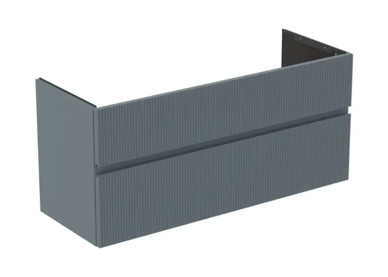 Ideal Standard Finesse - izlietnes skapītis 120x44x55 cm, 2 atvilktnes, Ribbed matēts Ashblue E3385UQ