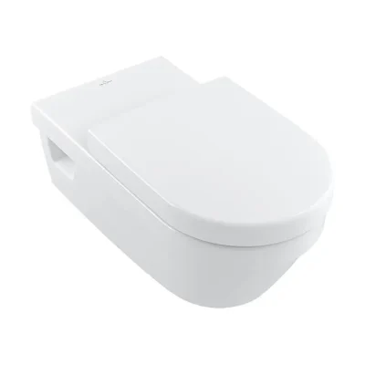 Villeroy & Boch Architectura - pie sienas stiprināms WC Vita, 370 x 700 mm - antibakteriāls ar CeramicPlus, Alpu balts 5649R0R1