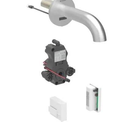 Geberit Piave - elektronisks izlietnes vārsts zemapmetuma, ģeneratora darbība, easy to clean, birstēts nerūsējošais tērauds 116.265.SN.1