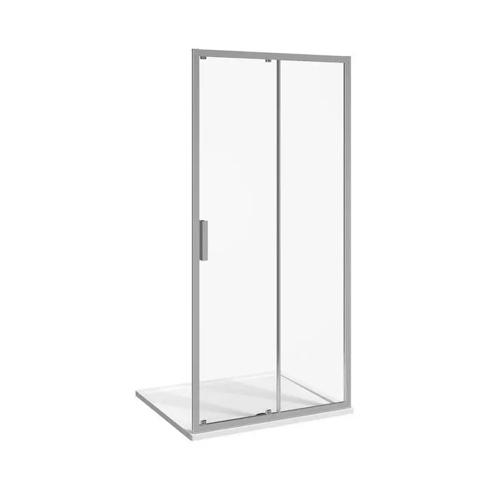 Jika Nion - dušas durvis, divdaļīgas L/R, 120 cm, Jika Perla Glass, sudrabs/stikls Arctic H2422N40026661