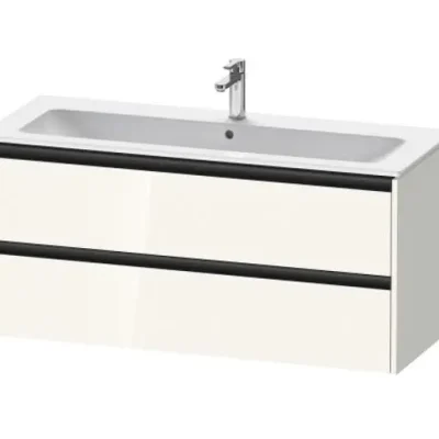 Duravit Ketho.2 - izlietnes skapītis, 55x121x48 cm, 2 atvilktnes, balts spīdīgs K25265022220000