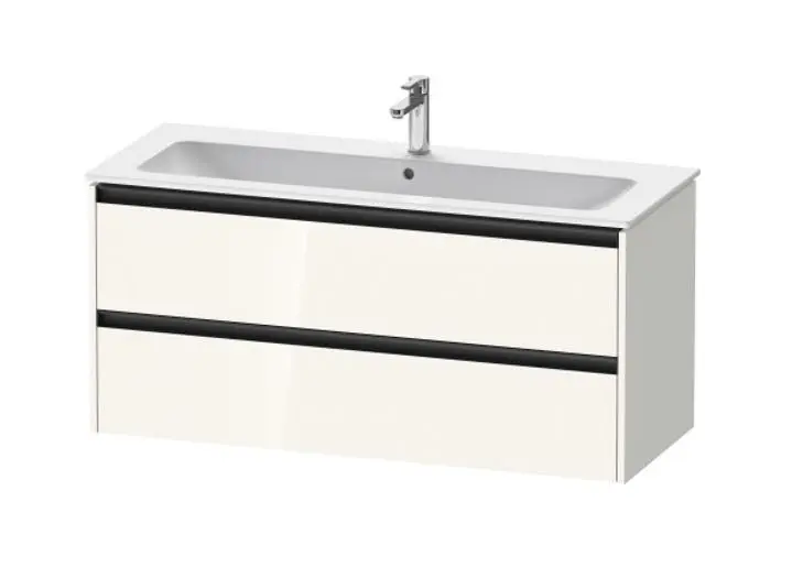 Duravit Ketho.2 - izlietnes skapītis, 55x121x48 cm, 2 atvilktnes, balts spīdīgs K25265022220000
