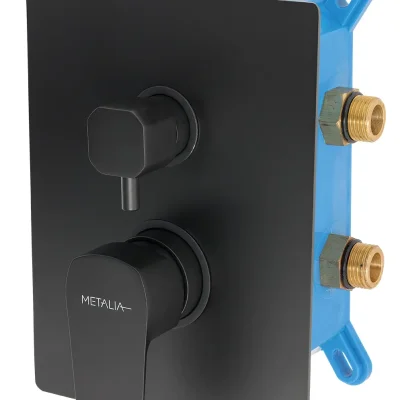 Novaservis Metalia 58 - zemapmetuma maisītājs, 3 ierīcēm, ar korpusu, melns BOX58051RX,5