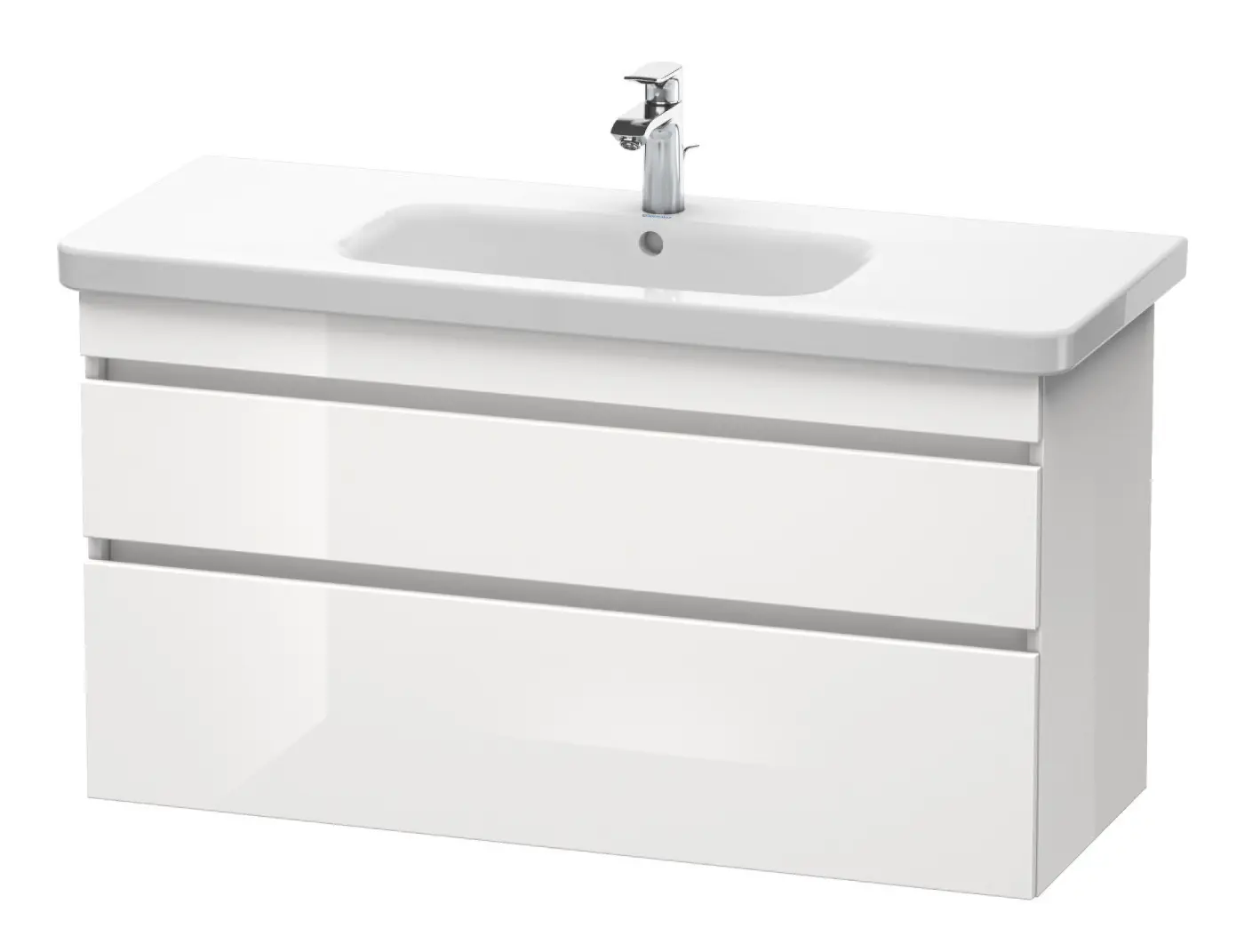 Duravit DuraStyle - izlietnes skapītis 61x113x45 cm, ar 2 atvilktnēm, balts spīdīgs DS649502222