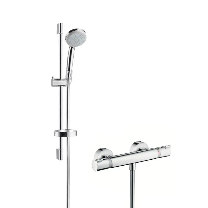 Hansgrohe Croma 100 - dušas komplekts Vario ar termostata maisītāju, 3 strūklas, hromēts 27034000