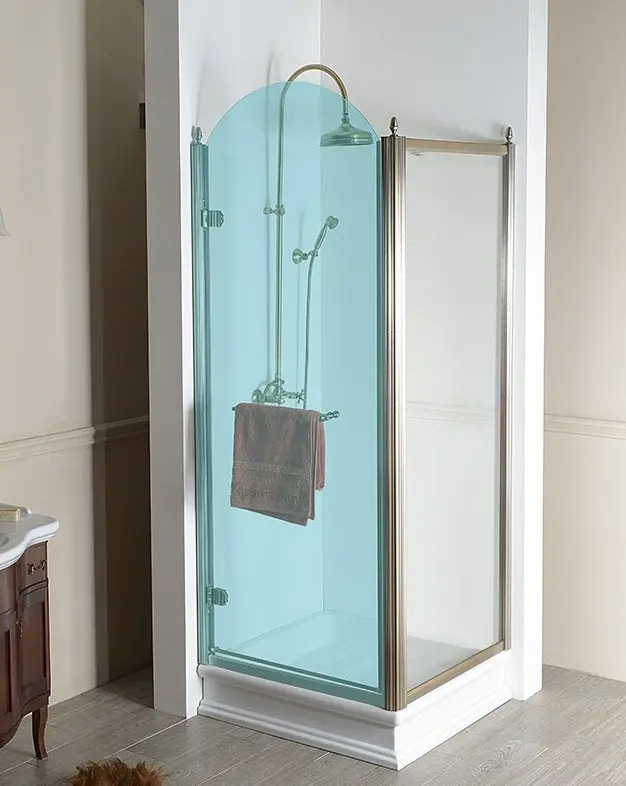 Gelco Antique - dušas siena 80 cm, pārklāts stikls, bronza/caurspīdīgs stikls GQ5680C