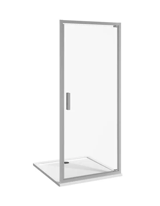 Jika Nion - grozāmās dušas durvis ar vienu vērtni L/R, 80 cm, Jika Perla Glass, sudraba/caurspīdīgs stikls H2542N10026681