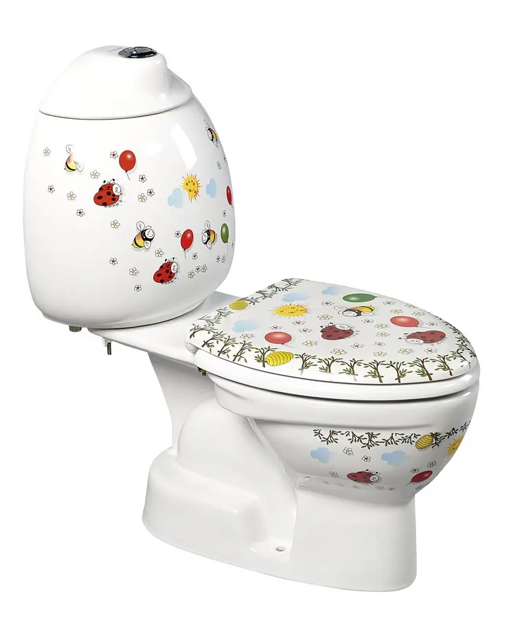 Sapho Kid - stāvošā WC kombinācija bērniem, ar skalošanas kasti, vertikāls izvads, krāsains apdrukājums CK301.400.0F