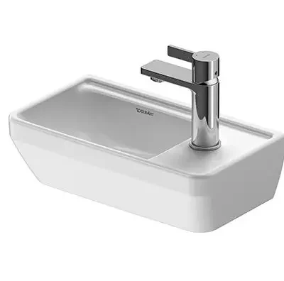 Duravit D-Neo - rokas izlietne 40x22 cm, 1 jaucējkrāna caurums labajā pusē, balta 0739400041
