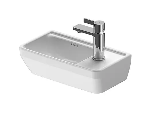 Duravit D-Neo - rokas izlietne 40x22 cm, 1 jaucējkrāna caurums labajā pusē, balta 0739400041