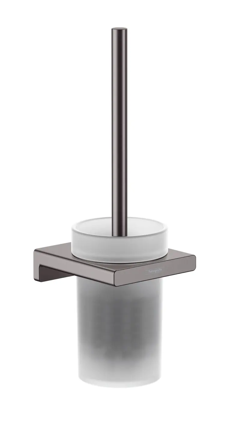 Hansgrohe AddStoris - birstes turētājs, montāža pie sienas, stikls matēts/hroms melns birstēts 41752340