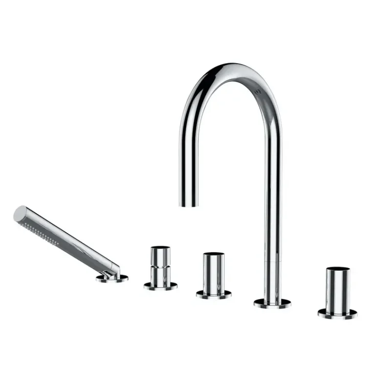 Laufen Kartell - vannas maisītājs vannas malai, 5 caurumu montāža, hroms H3223350042821