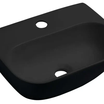 Sapho Small - roku mazgāšanas izlietne NERISSA 42x29 cm, bez pārplūdes, ar jaucējkrāna atveri, matēti melna AR265B