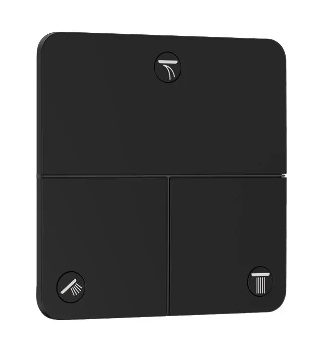 Hansgrohe ShowerSelect Comfort - zemapmetuma vārsts, 3 patērētājiem, matēti melns 15587670