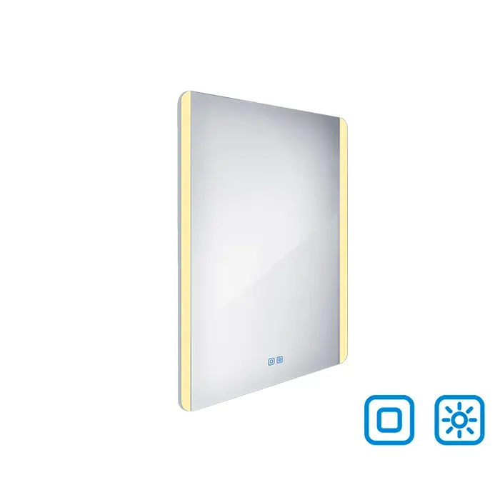 Nimco - spogulis ar LED apgaismojumu, 60x80 cm, divi skārienjutīgi sensori ZP 17002VX