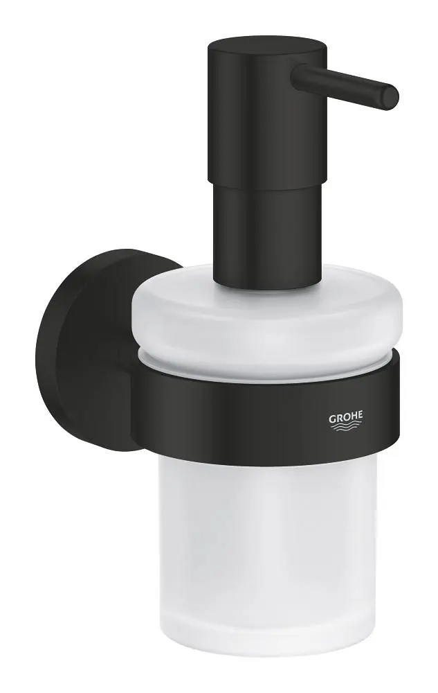 Grohe QuickFix Start - ziepju dozators ar turētāju, stikls/matēti melns 411952430