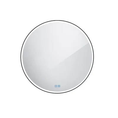 Nimco spogulis - spogulis ar LED apgaismojumu, diametrs 80 cm, skārienjutīgs sensors, melns ZPC 28002RVX-90