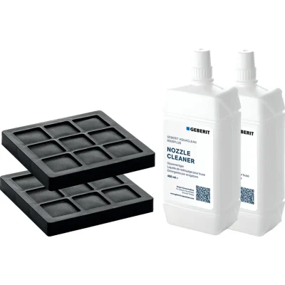 Geberit piederumi - AquaClean filtru komplekts ar aktivēto ogli un sprauslu tīrītāju, 2 gab. iepakojumā 240.626.00.1