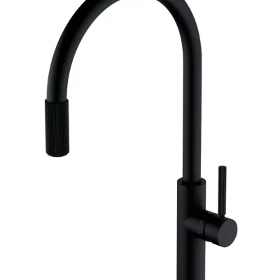 OMNIRES Switch - virtuves izlietnes maisītājs ar filtru, matēti melns SW9057-FD1BL