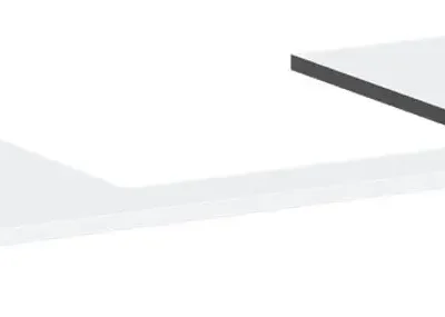 Hansgrohe Xilesa E - izlietnes virsma, 118x55 cm, izgriezums vidū, balta matēta 54271700