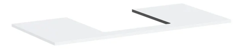 Hansgrohe Xilesa E - izlietnes virsma, 118x55 cm, izgriezums vidū, balta matēta 54271700