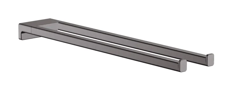 Hansgrohe AddStoris - divu roku dvieļu turētājs, garums: 45 cm, hroms melns birstēts 41770340