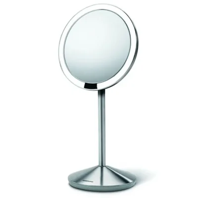 Simplehuman kosmētikas spogulis - grima spogulis ar LED apgaismojumu, nerūsējošais tērauds ST3004