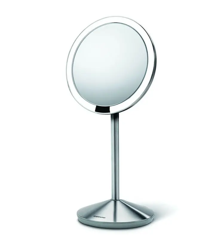 Simplehuman kosmētikas spogulis - grima spogulis ar LED apgaismojumu, nerūsējošais tērauds ST3004