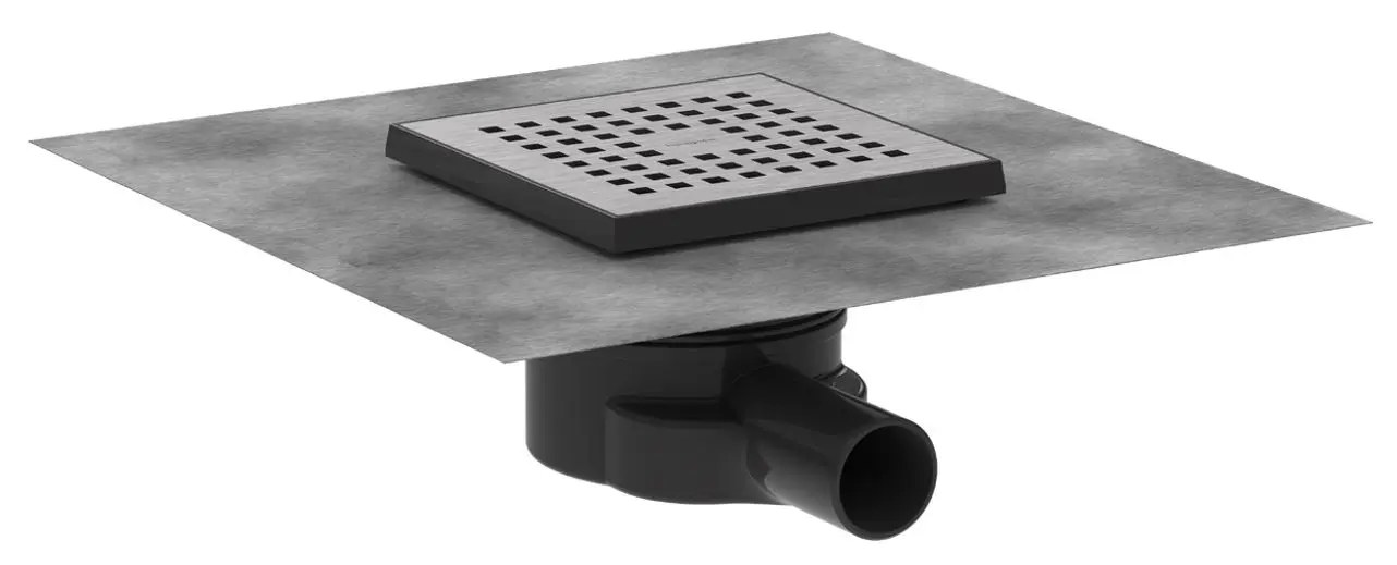 Hansgrohe RainDrain Point - punktveida noteka, 15x15 cm, matēts nerūsējošais tērauds 56248800