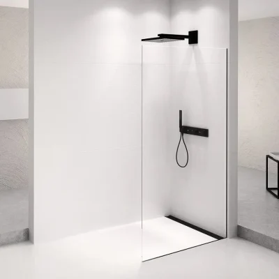 Polysan Architex - dušas siena Walk-In, 96x210 cm, matēti melns/caurspīdīgs stikls AXB100CL